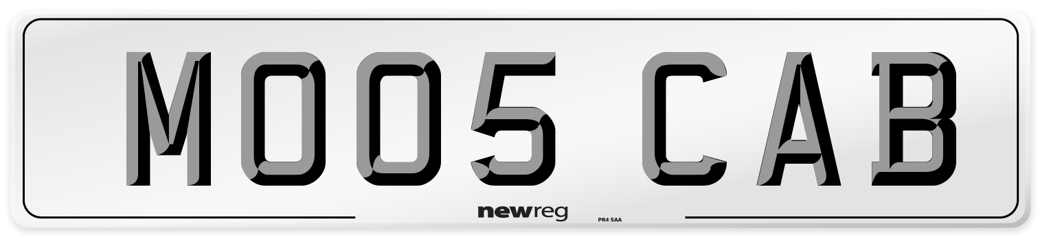 MO05 CAB Number Plate from New Reg